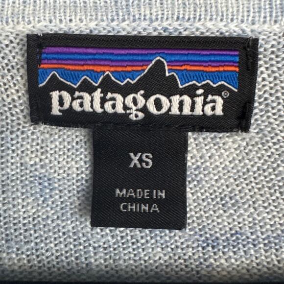 Patagonia Women's Linen Sweater Heather Sky Blue Crew Neck Size XS Layering Fall - Picture 6 of 8